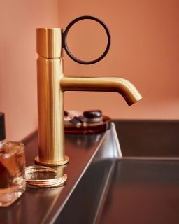 Смеситель для раковины Jacob Delafon Vivienne Signature E38682-LB2-2MB латунь матовая/чёрный